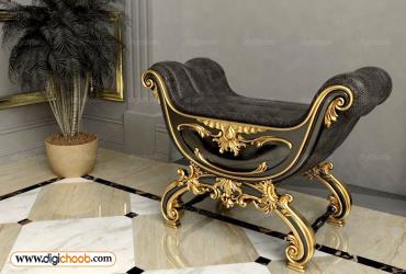 مبل شزلون سلطنتی تک نفره نگار