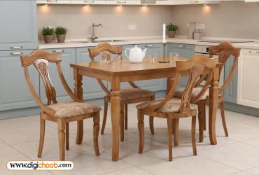 میز ناهار خوری کلاسیک چوبی رونیز