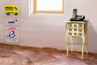میز تلفن چوبی کوچک مژگان