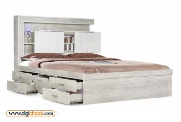 تخت خواب دو نفره باکسی زیر کشو دار سلنا