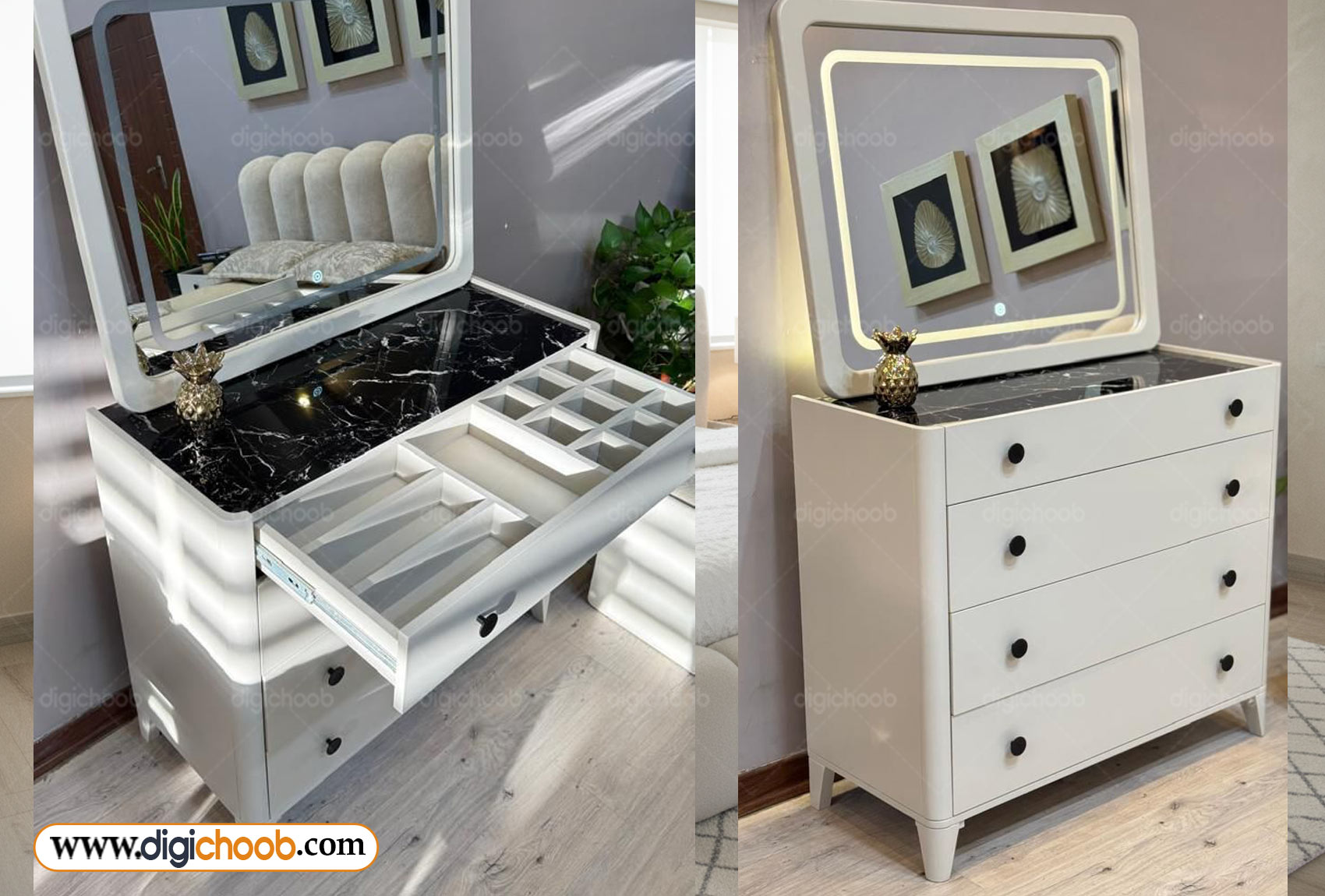 استفاده از ورقه های ماربل شیت (PVC) در سروی سخواب رونا در دیجی چوب